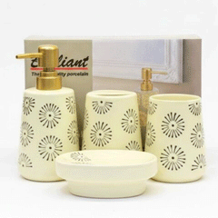 Brilliant Ceramic Bathroom Set 4Pcs