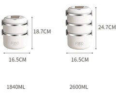 2 & 3 Layer Lunch Box with Thermal Bag