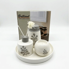 Brilliant 4-Piece Bathroom Accessories Set with Tray