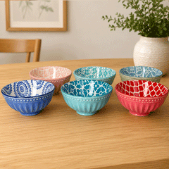 Danny Home Bohemian Design Soup Bowls 6Pcs 6Inch
