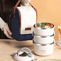 2 & 3 Layer Lunch Box with Thermal Bag