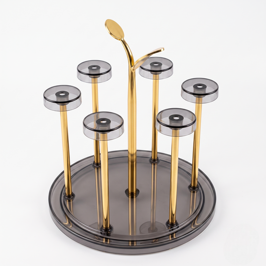 Golden & Silver Glass Stand