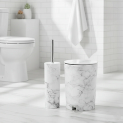 MarblePrint Dustbin & Brush Set