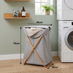 Bamboo Foldable Laundry Bin
