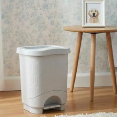 7L Bamboo-Style Dustbin with Pedal