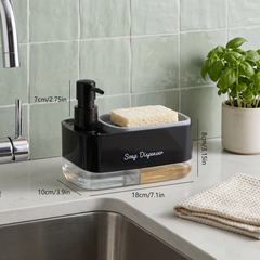 2-in-1 Countertop Soap Pump Dispenser for Kitchen Sink