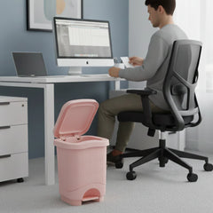 7L Bamboo-Style Dustbin with Pedal