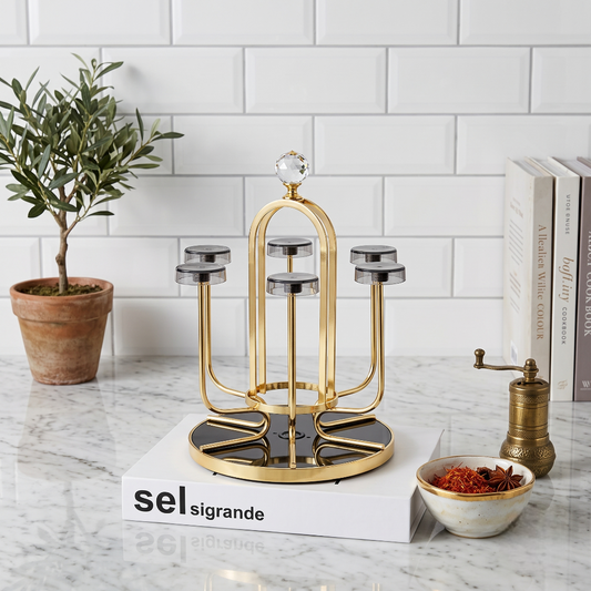 Golden & Silver Glass Stand