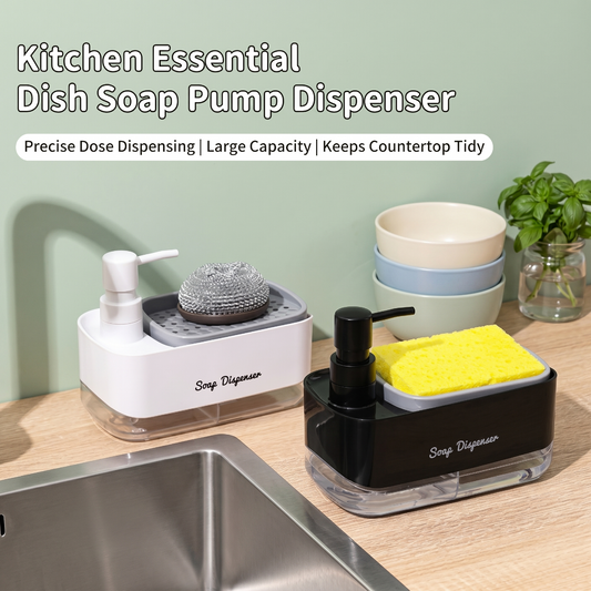 2-in-1 Countertop Soap Pump Dispenser for Kitchen Sink