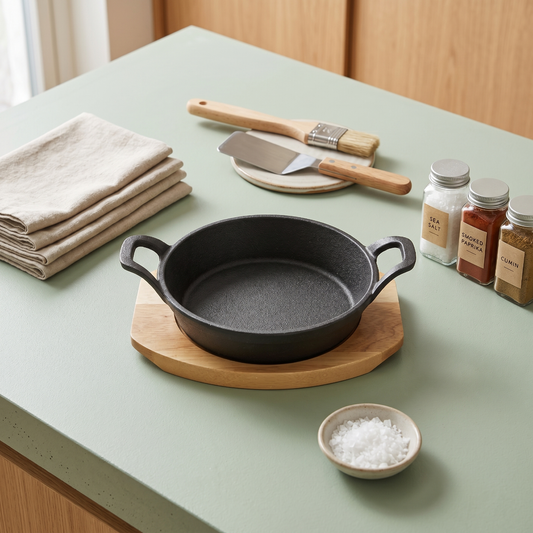 Danny Home Sizzling Pan with Bamboo Base 24.5cm