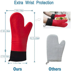 Oven Gloves - Silicone Gloves With Soft Inner Lining