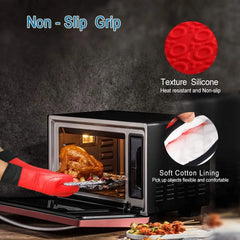Oven Gloves - Silicone Gloves With Soft Inner Lining