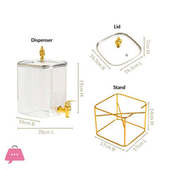 Royale Flow Glass Juice Dispenser