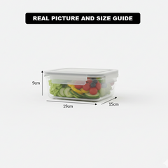 850ML Rectangular Glass Container with Lid
