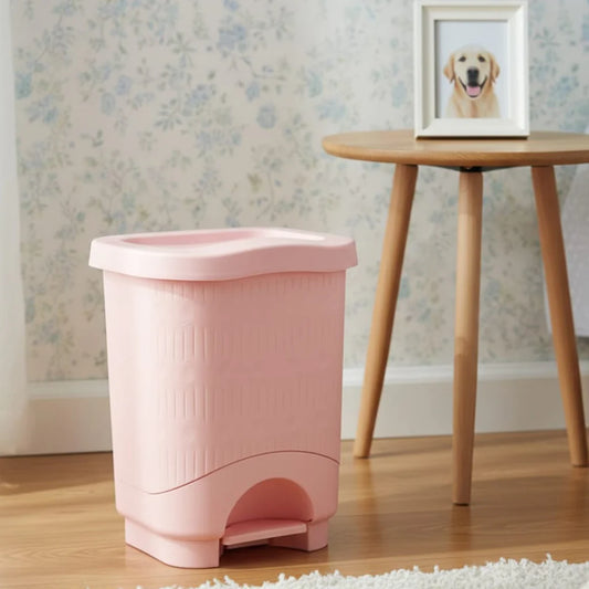 7L Bamboo-Style Dustbin with Pedal