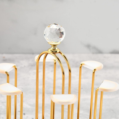Silver & Gold Revolving Glass Stand
