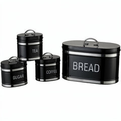 Royal Homeware 4pc Breadbin & Canister Set – Florenzo Collection