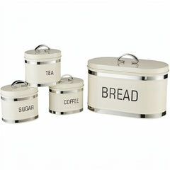 Royal Homeware 4pc Breadbin & Canister Set – Florenzo Collection