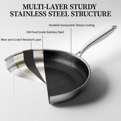Stainless Steel - Non-stick Frying Pan