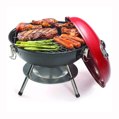 Round Charcoal Barbecue Grill Portable Small Outdoor Barbecue Grill – 36CM