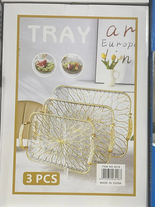 Acrylic Tray Set 3pcs