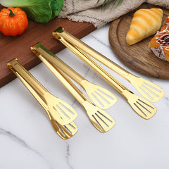 Stainless Steel Golden Cooking Tong  (1-Piece)