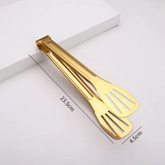 Stainless Steel Golden Cooking Tong  (1-Piece)