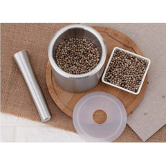 Stainless Steel Mortar and Pestle with Cover