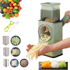 Stainless Steel Panel Manual Multifunction Vegetable Slicer Cutter 3 in 1 Round