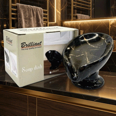 Brilliant Leaf Shaped Ceramic Self Draining Soap Dish