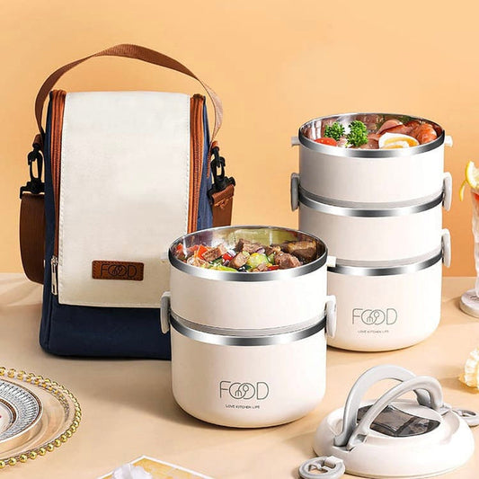 2 & 3 Layer Lunch Box with Thermal Bag