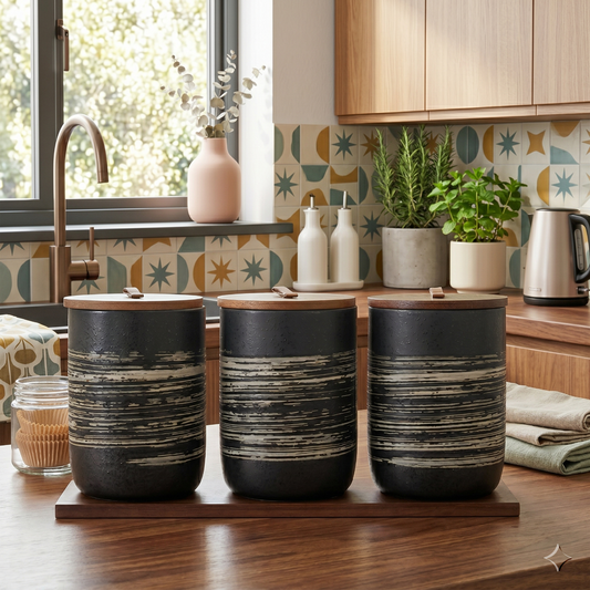 Spice Porcelain Jars – 3 Pcs