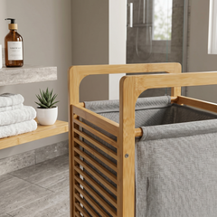 Portable Bamboo Laundry Basket