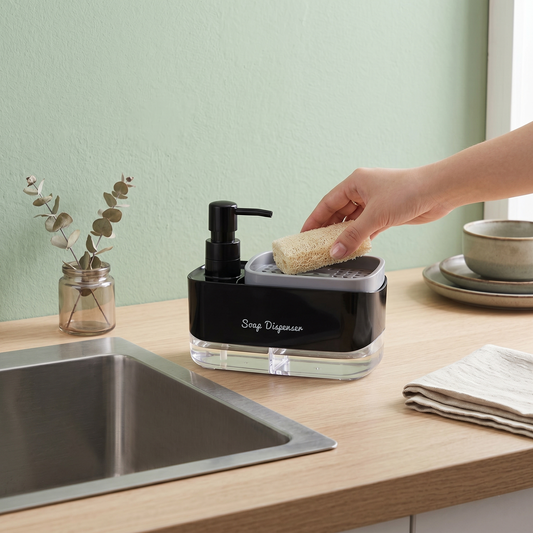 2-in-1 Countertop Soap Pump Dispenser for Kitchen Sink