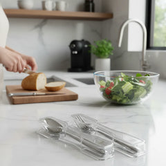 Deluxe Spoons & Forks Holder with Lid