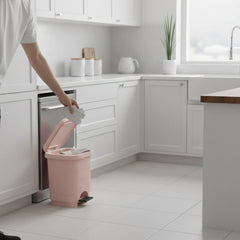 7L Bamboo-Style Dustbin with Pedal