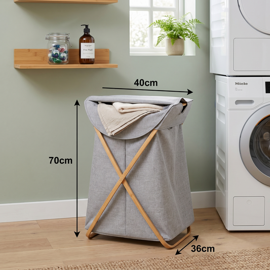 Bamboo Foldable Laundry Bin