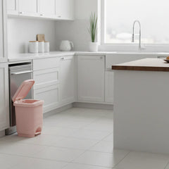7L Bamboo-Style Dustbin with Pedal