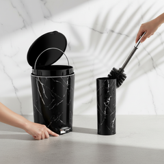 MarblePrint Dustbin & Brush Set