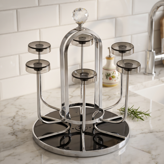 Golden & Silver Glass Stand