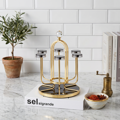 Golden & Silver Glass Stand