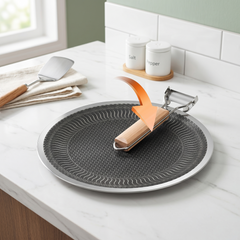 316 Laser Coated Honeycomb Stainless Steel Tawa 34CM