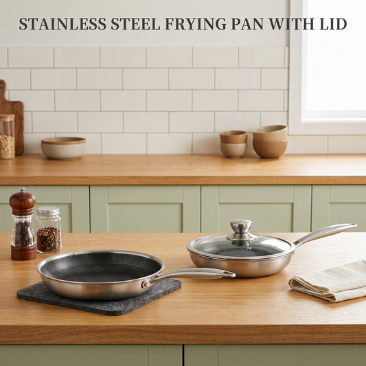 Stainless Steel - Non-stick Frying Pan