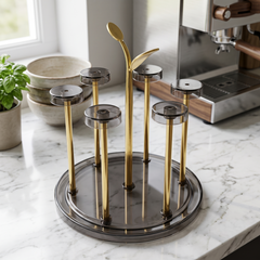 Golden & Silver Glass Stand