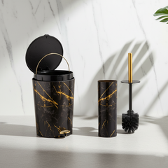 MarblePrint Dustbin & Brush Set