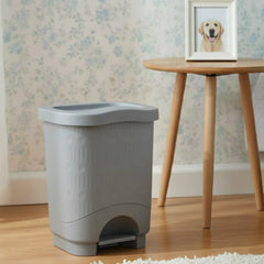7L Bamboo-Style Dustbin with Pedal