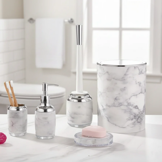 Elegant Marble 6-Piece Bathroom Set