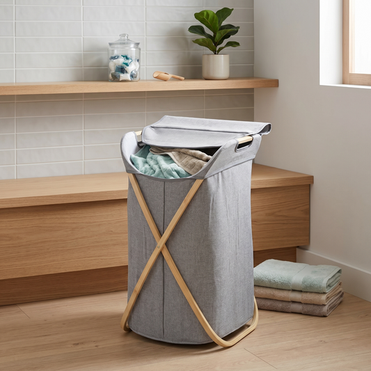 Bamboo Foldable Laundry Bin