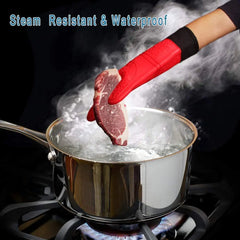Oven Gloves - Silicone Gloves With Soft Inner Lining