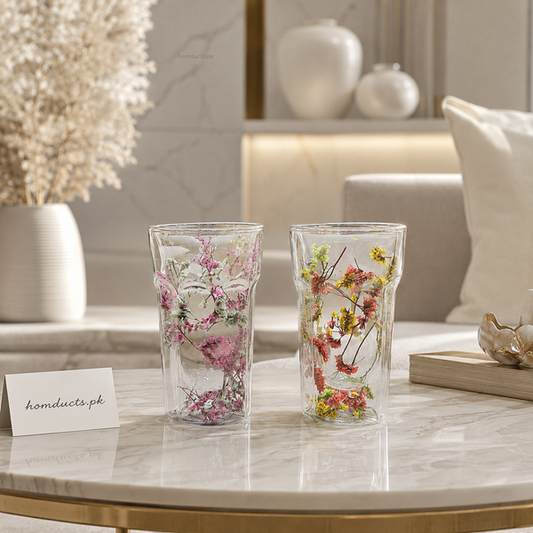 Double Wall Dried Flower 350ml Glass